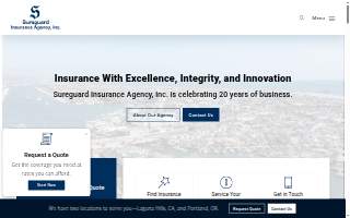 Sureguard Insurance Agency, Inc. website