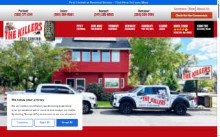 The Killers Pest Control website