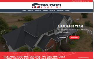 Two States Roofing website