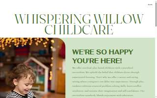 Whispering Willow Childcare Center website