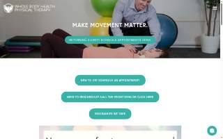 Whole Body Health Physical Therapy website