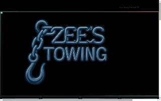 Zee's Towing website