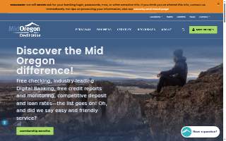 Mid Oregon Credit Union website
