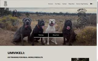 Umvikeli K9 Training Services website