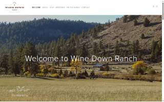 Wine Down Ranch website