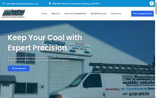 Roseburg Refrigeration Mechanical Contractors, Inc website
