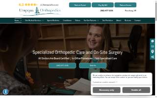 UMPQUA Orthopedics website