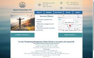 Zaurov Psychiatry, PC website