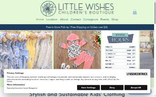 Little Wishes Children's Boutique website