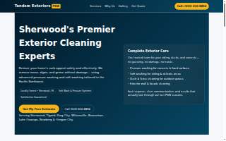 Tandem Exteriors website
