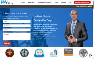 The Musil Law Firm website