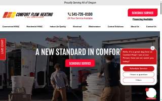 Comfort Flow Heating website