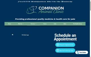Companion Animal Clinic website