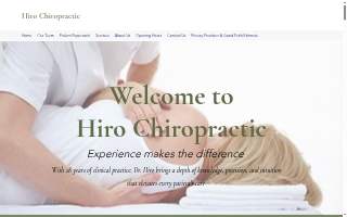 Hiro Chiropractic website