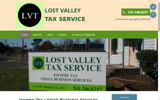 Lost Valley Tax Service website