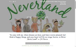 Neverland Nursery School website