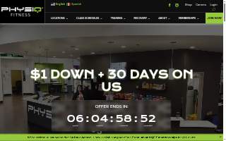 Physiq Fitness of Springfield website
