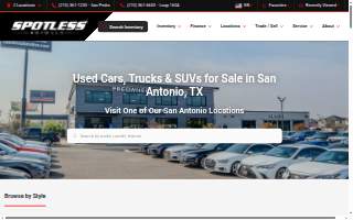 Spotless Auto Detailing website