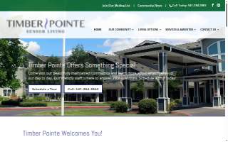 Timber Pointe Senior Living website