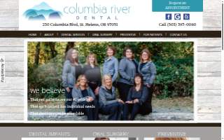 Columbia River Dental website