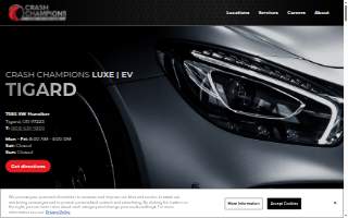 Crash Champions LUXE | EV Certified Repair Tigard website
