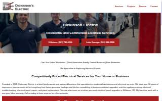 Dickinson's Electric Tigard website