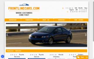 Frontline Cars website