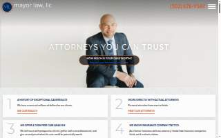 Mayor Law LLC: Auto Accident & Injury Lawyer website