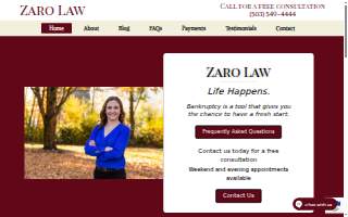 Zaro Law website
