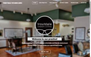 Troutdale Vision Clinic website