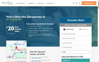 Chiro One Chiropractic & Wellness Center of Tualatin website