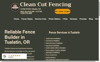 Clean Cut Fencing LLC website