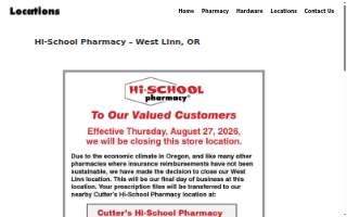 Hi-School Pharmacy website