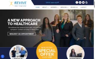 Revive Injury and Wellness website