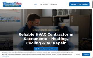 Thomas & Sons Heating & Cooling website