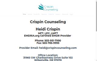 Crispin Counseling LLC website