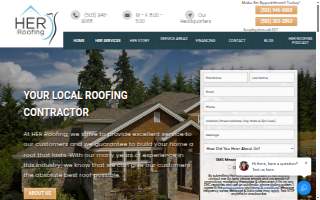 HER Roofing website
