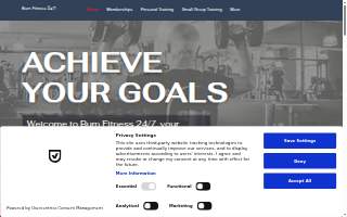 Burn Fitness 24/7 website