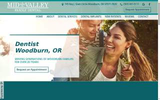 Mid Valley Family Dental website