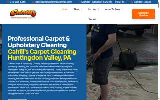 Cahill's Carpet & Upholstery Cleaning of Abington website