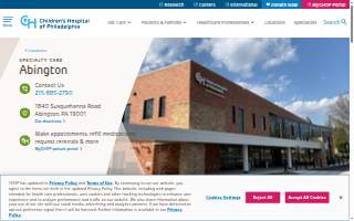 CHOP Specialty Care, Abington website