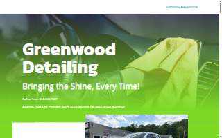 Greenwood Auto Detailing website