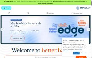 Cross Valley FCU website