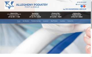 Allegheny Podiatry Foot and Ankle Center website