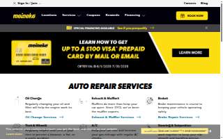 Meineke Car Care Center website