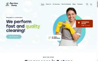 Super Green Cleaning website