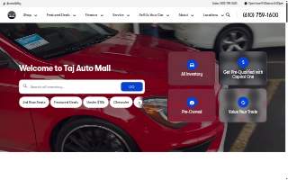 Taj Auto Mall website