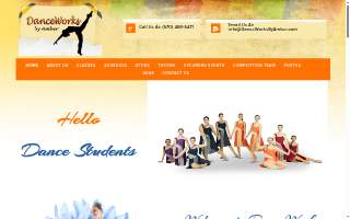 DanceWorks By Amber website