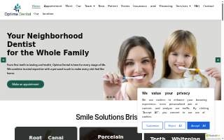 Optima Dental website