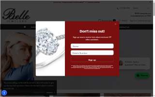 Belle Jewelers website